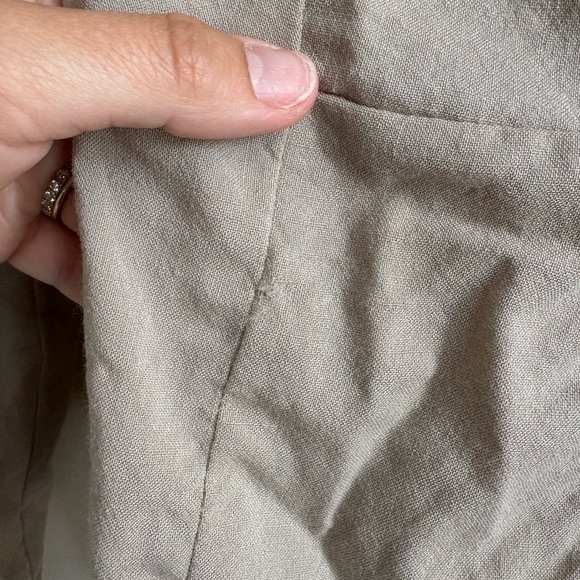 Vintage MNG Wool Tan Ruffle Trim Wrap Top - Size XS - Picture 4 of 6